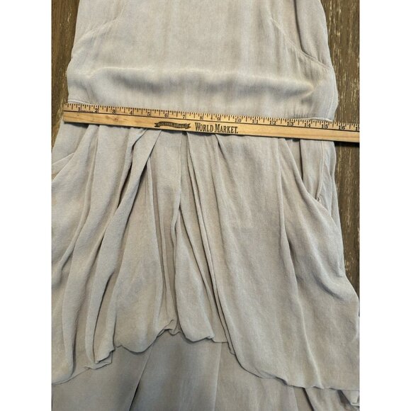Wilt High Low Drop Waist Gray XS Pocket Tank Drape Layer Bubble Dress Fairy Boho - Picture 3 of 14